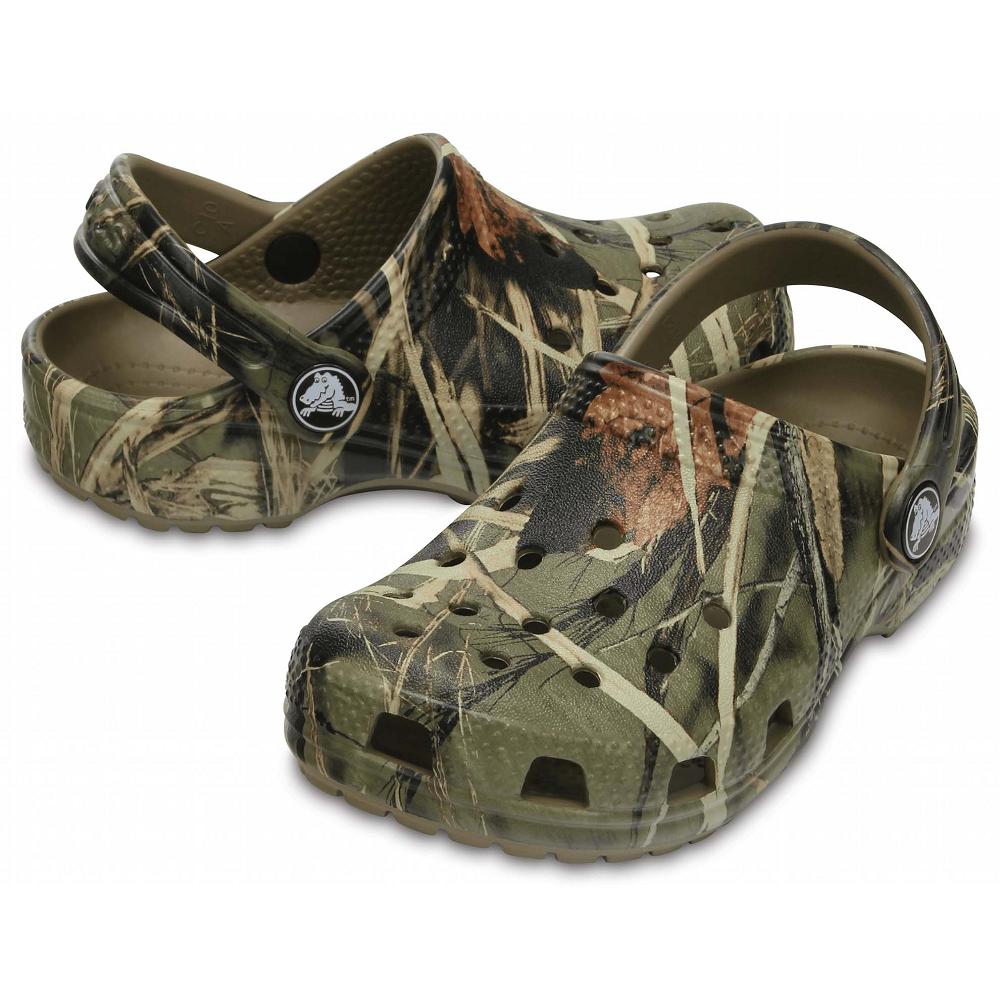 Olive Boys' Crocs Classic Realtree® Clogs | NZ 1348CTVE
